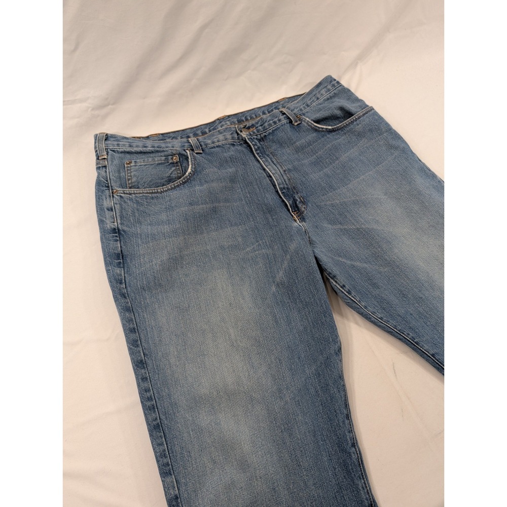 Vintage Polo Ralph Lauren Mens Jeans 42x32" in Straight Leg USA Made Medium Blue - Picture 2 of 11